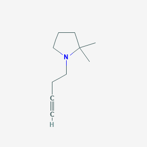 molecular formula C10H17N B2382052 1-丁-3-炔基-2,2-二甲基吡咯烷 CAS No. 1341950-94-4