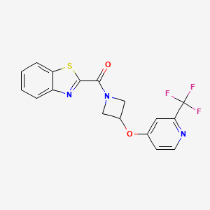 1,3-Benzothiazol-2-yl-[3-[2-(trifluoromethyl)pyridin-4-yl]oxyazetidin-1-yl]methanone