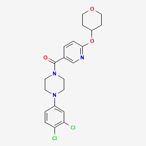 (4-(3,4-dichlorophenyl)piperazin-1-yl)(6-((tetrahydro-2H-pyran-4-yl)oxy)pyridin-3-yl)methanone