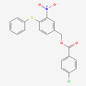 3-Nitro-4-(phenylsulfanyl)benzyl 4-chlorobenzenecarboxylate