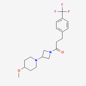 1-(3-(4-Methoxypiperidin-1-yl)azetidin-1-yl)-3-(4-(trifluoromethyl)phenyl)propan-1-one