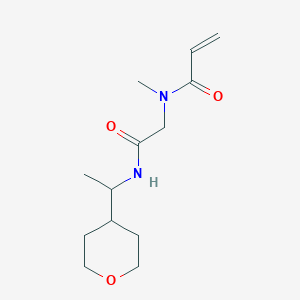 molecular formula C13H22N2O3 B2382065 N-Methyl-N-[2-[1-(oxan-4-yl)ethylamino]-2-oxoethyl]prop-2-enamide CAS No. 2201940-69-2