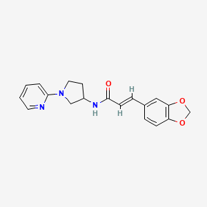 (E)-3-(benzo[d][1,3]dioxol-5-yl)-N-(1-(pyridin-2-yl)pyrrolidin-3-yl)acrylamide