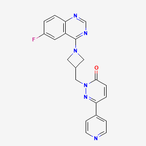 2-{[1-(6-Fluoroquinazolin-4-yl)azetidin-3-yl]methyl}-6-(pyridin-4-yl)-2,3-dihydropyridazin-3-one