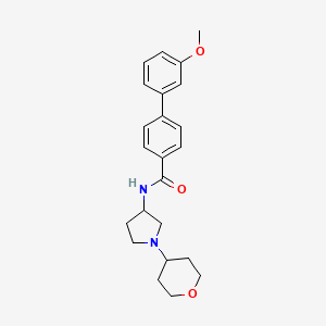 4-(3-Methoxyphenyl)-N-[1-(oxan-4-yl)pyrrolidin-3-yl]benzamide