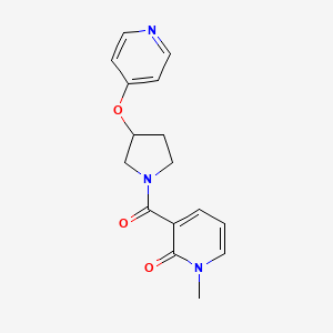 1-methyl-3-(3-(pyridin-4-yloxy)pyrrolidine-1-carbonyl)pyridin-2(1H)-one