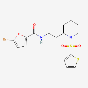 5-bromo-N-(2-(1-(thiophen-2-ylsulfonyl)piperidin-2-yl)ethyl)furan-2-carboxamide