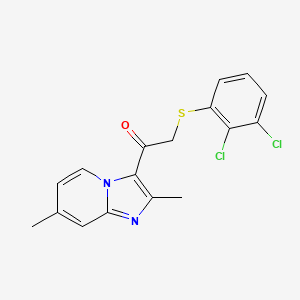 2-[(2,3-Dichlorophenyl)sulfanyl]-1-(2,7-dimethylimidazo[1,2-a]pyridin-3-yl)-1-ethanone