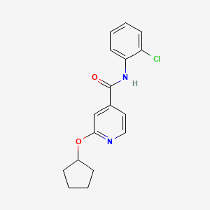 molecular formula C17H17ClN2O2 B2382091 N-(2-chlorophenyl)-2-(cyclopentyloxy)isonicotinamide CAS No. 2034271-90-2