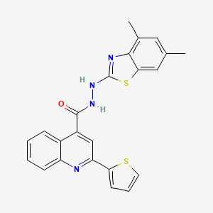 N'-(4,6-dimethylbenzo[d]thiazol-2-yl)-2-(thiophen-2-yl)quinoline-4-carbohydrazide