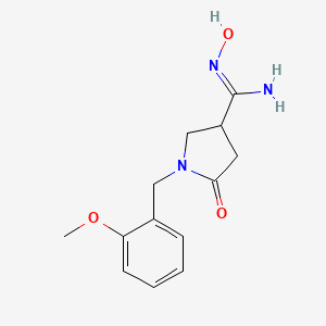 N'-hydroxy-1-(2-methoxybenzyl)-5-oxopyrrolidine-3-carboximidamide