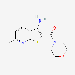 4,6-Dimethyl-2-(morpholine-4-carbonyl)thieno[2,3-b]pyridin-3-amine