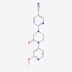 6-[4-(2-Methoxypyridin-4-yl)-3-oxopiperazin-1-yl]pyridine-3-carbonitrile