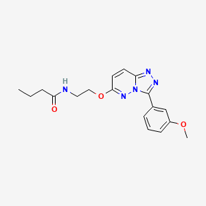 molecular formula C18H21N5O3 B2382107 N-(2-((3-(3-methoxyphenyl)-[1,2,4]triazolo[4,3-b]pyridazin-6-yl)oxy)ethyl)butyramide CAS No. 1021030-92-1