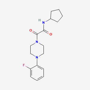 molecular formula C17H22FN3O2 B2382111 N-cyclopentyl-2-(4-(2-fluorophenyl)piperazin-1-yl)-2-oxoacetamide CAS No. 941889-01-6