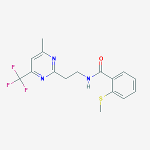 N-(2-(4-methyl-6-(trifluoromethyl)pyrimidin-2-yl)ethyl)-2-(methylthio)benzamide