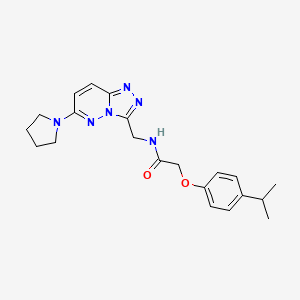 2-(4-isopropylphenoxy)-N-((6-(pyrrolidin-1-yl)-[1,2,4]triazolo[4,3-b]pyridazin-3-yl)methyl)acetamide