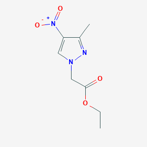 molecular formula C8H11N3O4 B2382124 Ethyl 2-(3-methyl-4-nitro-1H-pyrazol-1-yl)acetate CAS No. 1201935-90-1
