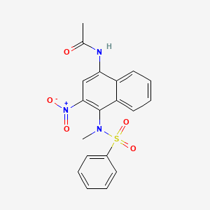 molecular formula C19H17N3O5S B2382130 N-[4-(N-甲基苯磺酰胺基)-3-硝基萘-1-基]乙酰胺 CAS No. 55691-91-3