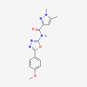 N-(5-(4-methoxyphenyl)-1,3,4-oxadiazol-2-yl)-1,5-dimethyl-1H-pyrazole-3-carboxamide