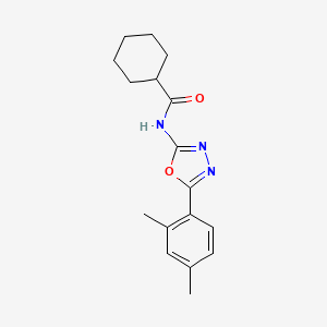 molecular formula C17H21N3O2 B2382136 N-(5-(2,4-二甲苯基)-1,3,4-恶二唑-2-基)环己烷甲酰胺 CAS No. 891146-09-1