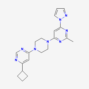 4-[4-(6-Cyclobutylpyrimidin-4-yl)piperazin-1-yl]-2-methyl-6-pyrazol-1-ylpyrimidine