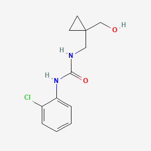 molecular formula C12H15ClN2O2 B2382145 1-(2-Chlorophenyl)-3-((1-(hydroxymethyl)cyclopropyl)methyl)urea CAS No. 1251557-38-6