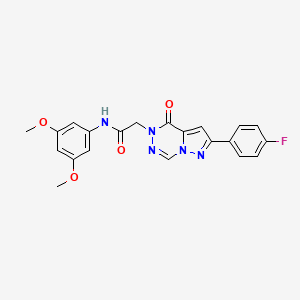 molecular formula C21H18FN5O4 B2382147 N-(3,5-dimethoxyphenyl)-2-[2-(4-fluorophenyl)-4-oxopyrazolo[1,5-d][1,2,4]triazin-5(4H)-yl]acetamide CAS No. 1021020-55-2