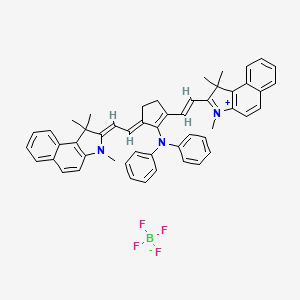 2-((E)-2-((E)-2-(diphenylamino)-3-((Z)-2-(1,1,3-trimethyl-1H-benzo[e]indol-2(3H)-ylidene)ethylidene)cyclopent-1-en-1-yl)vinyl)-1,1,3-trimethyl-1H-benzo[e]indol-3-ium tetrafluoroborate