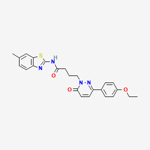 molecular formula C24H24N4O3S B2382151 4-(3-(4-乙氧基苯基)-6-氧代嘧啶-1(6H)-基)-N-(6-甲基苯并[d]噻唑-2-基)丁酰胺 CAS No. 946216-39-3