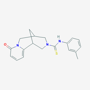 molecular formula C19H21N3OS B2382153 N-(3-methylphenyl)-8-oxo-1,5,6,8-tetrahydro-2H-1,5-methanopyrido[1,2-a][1,5]diazocine-3(4H)-carbothioamide CAS No. 399001-80-0