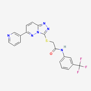 molecular formula C19H13F3N6OS B2382160 2-((6-(吡啶-3-基)-[1,2,4]三唑并[4,3-b]哒嗪-3-基)硫代)-N-(3-(三氟甲基)苯基)乙酰胺 CAS No. 891106-96-0