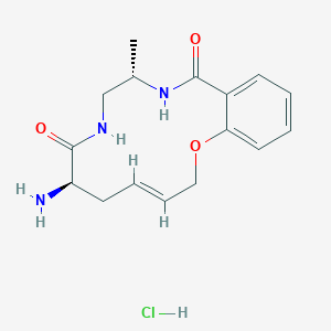 (4E,7R,11S)-7-Amino-11-methyl-2-oxa-9,12-diazabicyclo[12.4.0]octadeca-1(18),4,14,16-tetraene-8,13-dione;hydrochloride