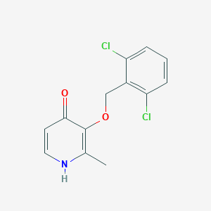 molecular formula C13H11Cl2NO2 B2382171 3-[(2,6-dichlorobenzyl)oxy]-2-methyl-4(1H)-pyridinone CAS No. 303144-61-8