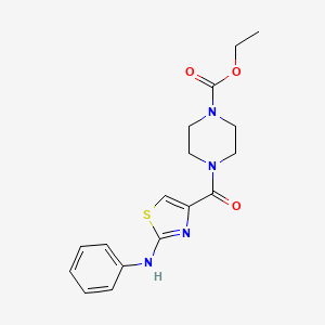 molecular formula C17H20N4O3S B2382201 4-(2-(苯基氨基)噻唑-4-羰基)哌嗪-1-羧酸乙酯 CAS No. 1171833-42-3