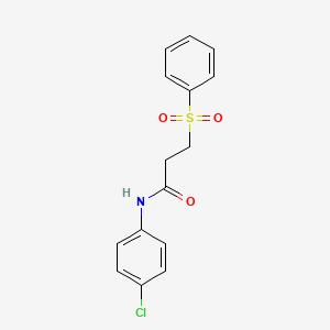 3-(benzenesulfonyl)-N-(4-chlorophenyl)propanamide