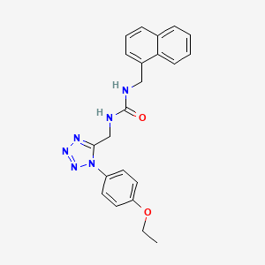 molecular formula C22H22N6O2 B2382207 1-((1-(4-ethoxyphenyl)-1H-tetrazol-5-yl)methyl)-3-(naphthalen-1-ylmethyl)urea CAS No. 941964-84-7