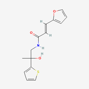molecular formula C14H15NO3S B2382210 (E)-3-(furan-2-yl)-N-(2-hydroxy-2-(thiophen-2-yl)propyl)acrylamide CAS No. 1351664-74-8
