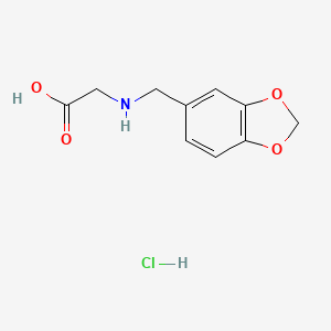 2-(1,3-Benzodioxol-5-ylmethylamino)acetic acid;hydrochloride