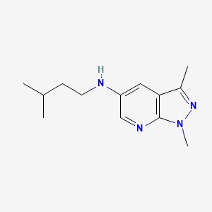 molecular formula C13H20N4 B2382226 1,3-dimethyl-N-(3-methylbutyl)-1H-pyrazolo[3,4-b]pyridin-5-amine CAS No. 1157791-03-1