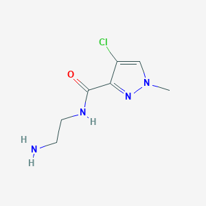 molecular formula C7H11ClN4O B2382235 N-(2-aminoethyl)-4-chloro-1-methyl-1H-pyrazole-3-carboxamide CAS No. 1006482-67-2