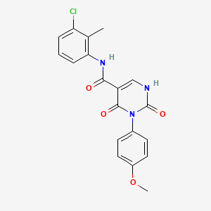 molecular formula C19H16ClN3O4 B2382236 N-(3-chloro-2-methylphenyl)-3-(4-methoxyphenyl)-2,4-dioxo-1,2,3,4-tetrahydropyrimidine-5-carboxamide CAS No. 887897-97-4