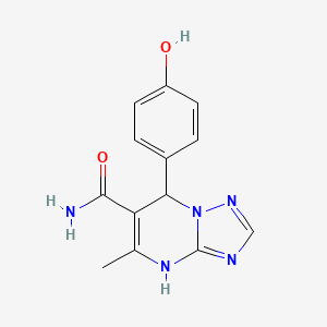 molecular formula C13H13N5O2 B2382238 7-(4-羟基苯基)-5-甲基-4,7-二氢-[1,2,4]三唑并[1,5-a]嘧啶-6-甲酰胺 CAS No. 536999-10-7