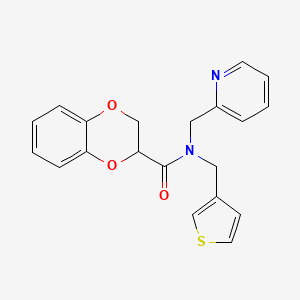 molecular formula C20H18N2O3S B2382240 N-(pyridin-2-ylmethyl)-N-(thiophen-3-ylmethyl)-2,3-dihydrobenzo[b][1,4]dioxine-2-carboxamide CAS No. 1234811-52-9