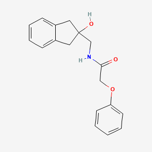molecular formula C18H19NO3 B2382258 N-((2-hydroxy-2,3-dihydro-1H-inden-2-yl)methyl)-2-phenoxyacetamide CAS No. 2034407-02-6