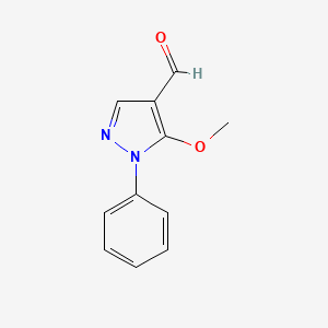 molecular formula C11H10N2O2 B2382259 5-Methoxy-1-phenylpyrazole-4-carbaldehyde CAS No. 2092808-65-4