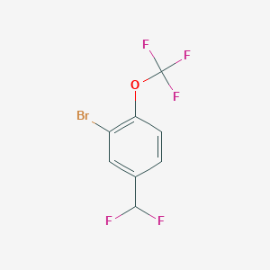 molecular formula C8H4BrF5O B2382269 2-Bromo-4-(difluoromethyl)-1-(trifluoromethoxy)benzene CAS No. 2166881-48-5