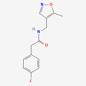 2-(4-fluorophenyl)-N-((5-methylisoxazol-4-yl)methyl)acetamide