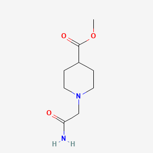 molecular formula C9H16N2O3 B2382278 1-(2-氨基-2-氧代乙基)-4-哌啶甲酸甲酯 CAS No. 477862-08-1