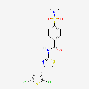 N-[4-(2,5-dichlorothiophen-3-yl)-1,3-thiazol-2-yl]-4-(dimethylsulfamoyl)benzamide